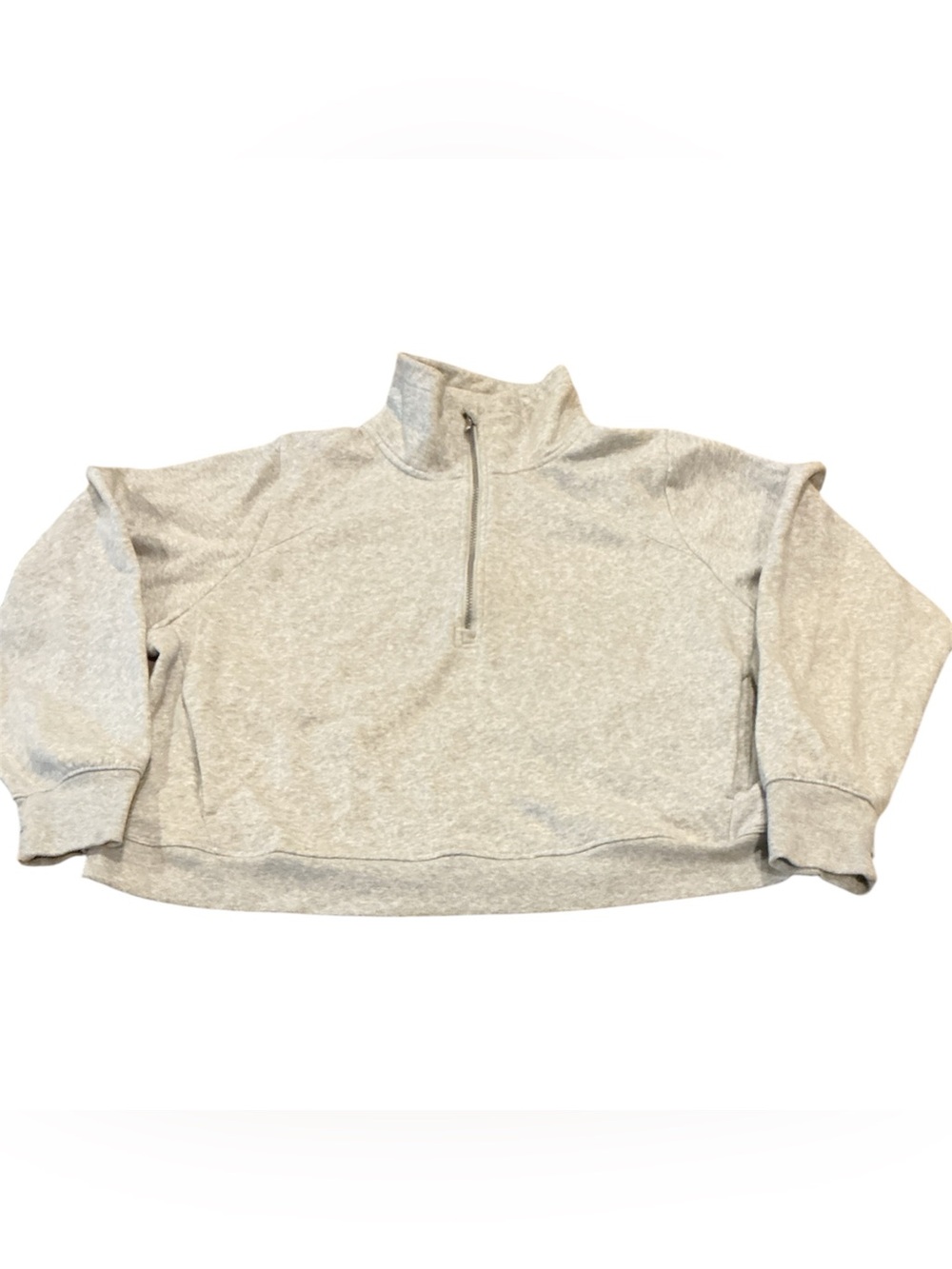 all in motion Light Heather Gray Half-Zip Cowl Pullover